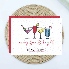 Spirituosen Brillante Cocktailkarte Feiertagskarte