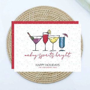Spirituosen Brillante Cocktailkarte Feiertagskarte