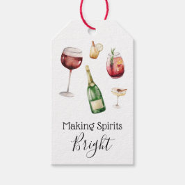 Spirituosen Brillante Weinkarte Geschenkanhänger