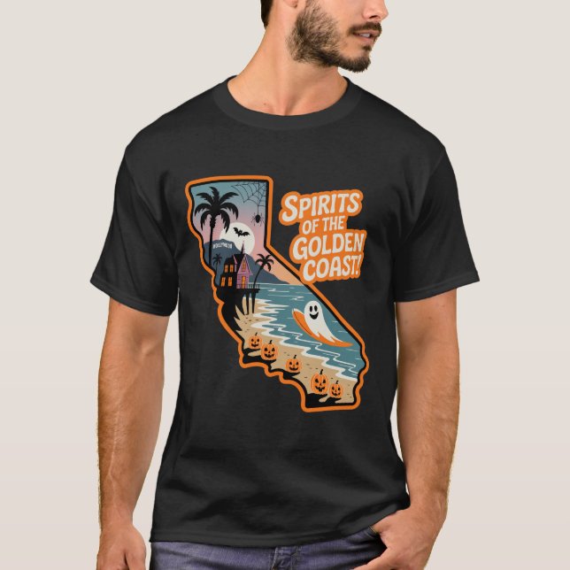 Spirituosen der goldenen Küste! California Surfing T-Shirt (Vorderseite)