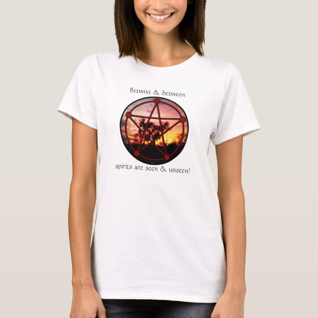 Spirituosen des Samhain-Pentagramms T-Shirt (Vorderseite)