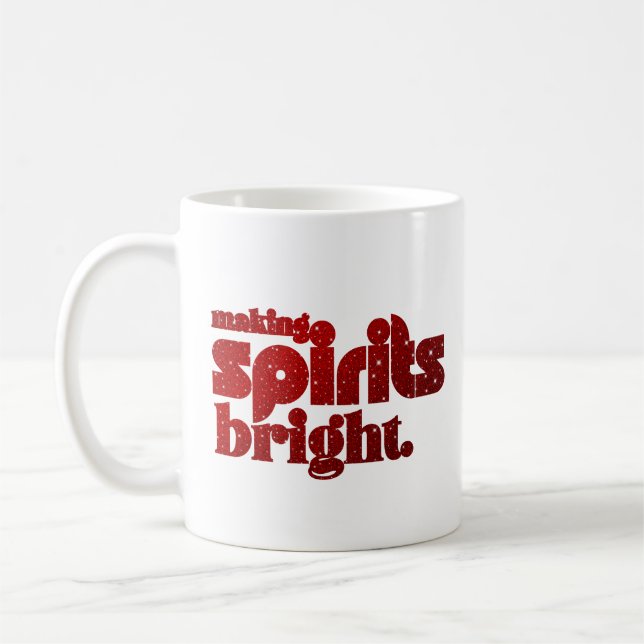 Spirituosen hell machen - Weihnachts Retro Kaffeetasse (Links)