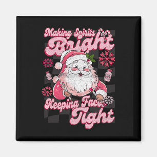 Spirituosen helle Behaltend Gesichter zacken Santa Magnet