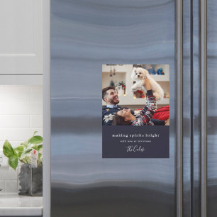 Spirituosen helle blaue Xmas Magnetkarte machen