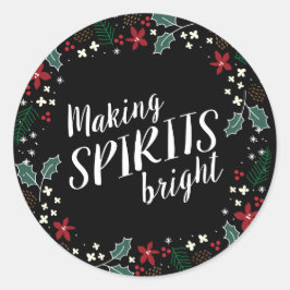 Spirituosen helle Holiday Garland Sticker