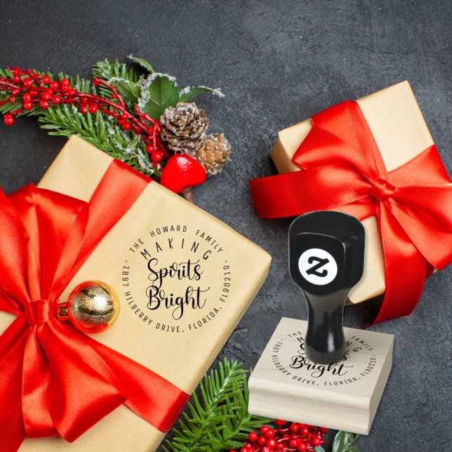 Spirituosen helle Rücksendeadresse machen Gummistempel (Von Creator hochgeladen)