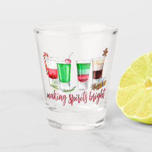 Spirituosen helle Weihnachtsgetränke machen Schnapsglas