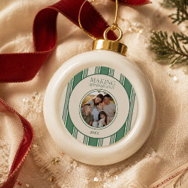 Spirituosen hellen 2 Foto Strip Holiday Keramik Kugel-Ornament