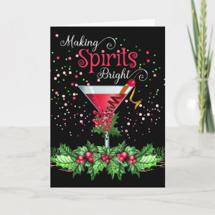 Spirituosen heller Cocktail Feiertagskarte