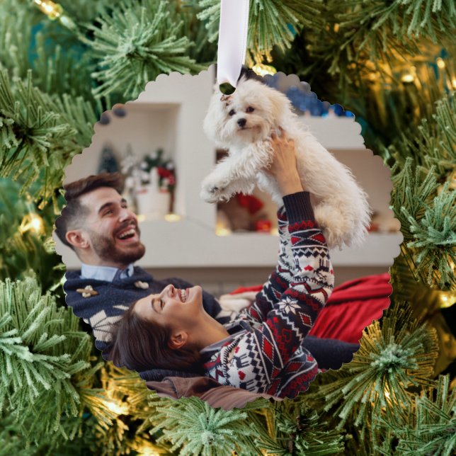 Spirituosen heller machen | Navy Blue Christmas Fo Ornament Karte (Insitu (Baum))