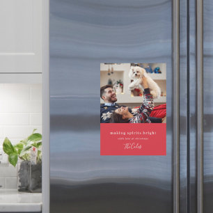 Spirituosen heller machen   Red Christmas Magnetic Magnetkarte