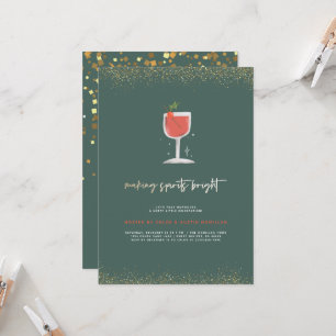 Spirituosen heller machen   Weihnachtscocktail-Par Einladung