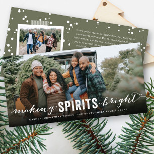 Spirituosen machen Bright Typografy Weihnachts-Fot Feiertagskarte