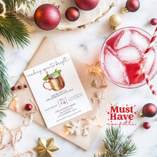 Spirituosen machen Brillantes Weihnachtscocktail-P Feiertagskarte