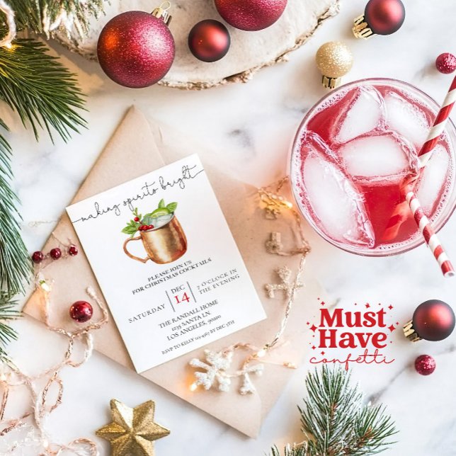 Spirituosen machen Brillantes Weihnachtscocktail-P Feiertagskarte (Von Creator hochgeladen)