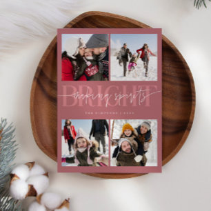 Spirituosen machen Hellrosa Weihnachten Multi-Foto