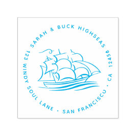 Spirituosen Masted Segelschiff Rücksendeadresse Permastempel