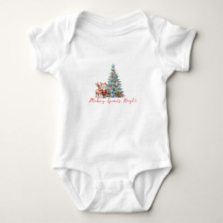Spirituosen mit dem Niedlichen Weihnachtsmann hell Baby Strampler