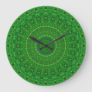 Spirituosenwaldgarten Mandala Große Wanduhr