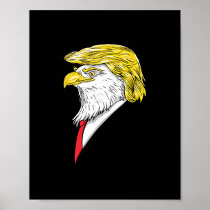 Spiritus Tier Donald Trump Adler Haar Poster