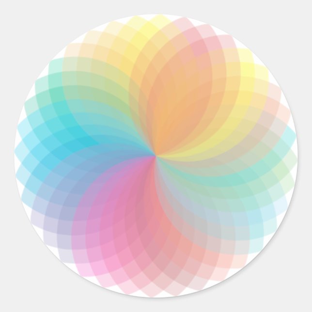 Spiro Graph Style Round Sticker (Vorderseite)