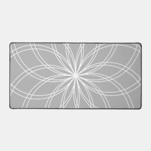 Spiro Mandala White Gray Schreibtischunterlage