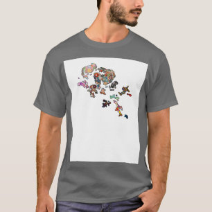 Spirograph gemustertes Orkney-Inseln Karte T-Shirt