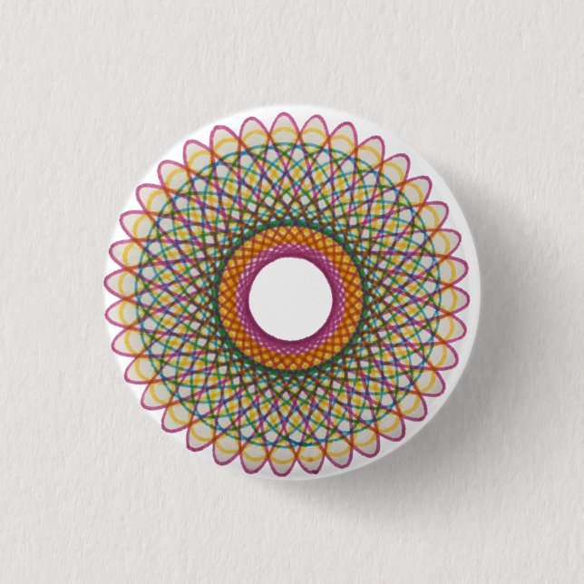 Spirograph Pride Pattern: Pan Button (Vorderseite)