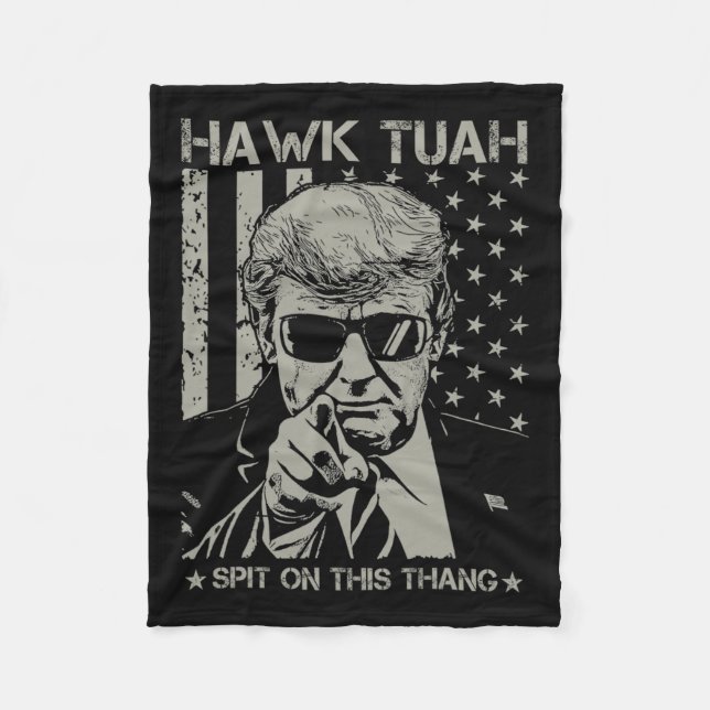 Spit über diesen Thang Funny Donald Trump 2024 Fleecedecke (Vorderseite)