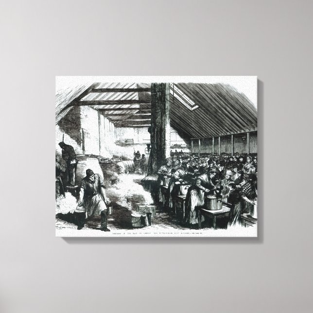 Spitalfields Soup Kitchen, 1867 Leinwanddruck (Vorderseite)