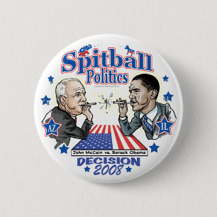 Spitball-Politik 2008 Button