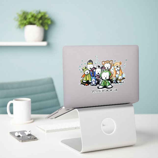 Spiteful Optimism Club Decal  Aufkleber (Laptop auf Schreibtisch)