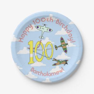 Spitfire 100th Blue Sky Paper Plate Pappteller