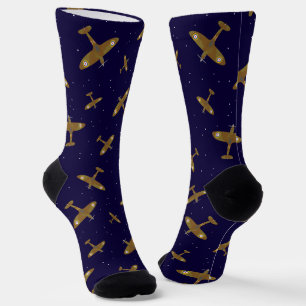 Spitfire Airplanes Aviation Theme Socken