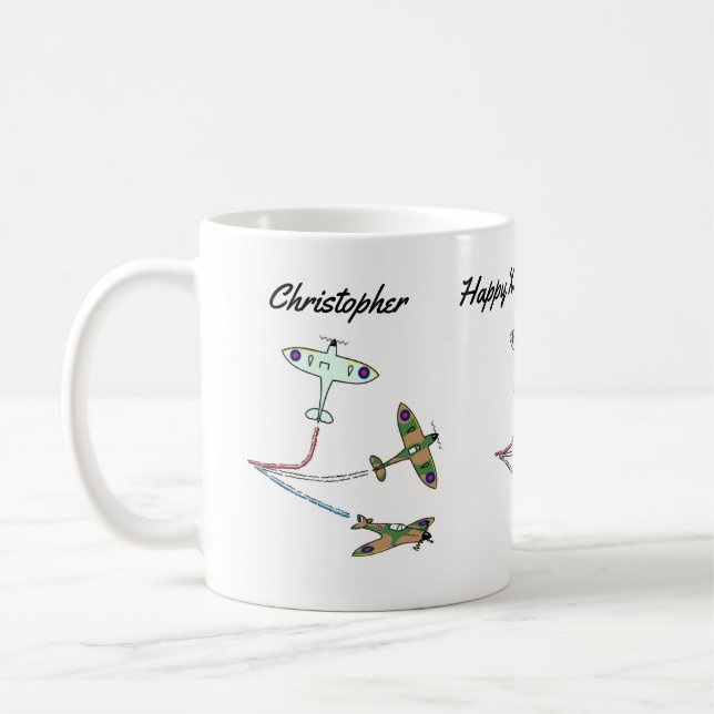 Spitfire Birthday Coffee Tasse (Links)