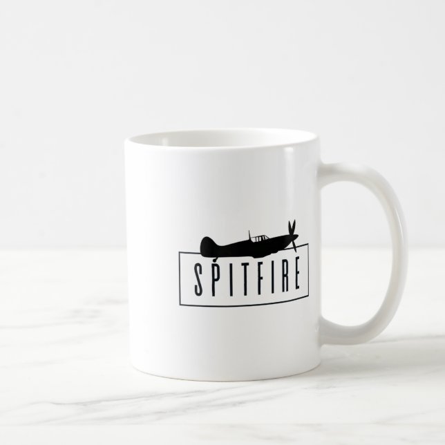 Spitfire, ein ikonisches britisches Kämpfer-Flugze Kaffeetasse (Rechts)