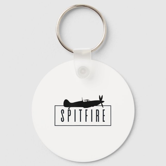Spitfire, ein ikonisches britisches Kämpfer-Flugze Schlüsselanhänger (Vorderseite)