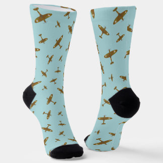 Spitfire Flugflugflugzeuge in Themed Blue Socken