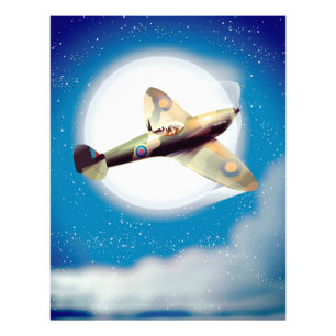 Spitfire-Flugzeug-Reiseplakat-Druck Fotodruck