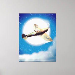Spitfire-Flugzeug-Reiseplakat-Druck Leinwanddruck