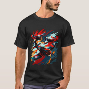 Spitfire-Flugzeug Vintage-Pilot Aviator Militär T-Shirt
