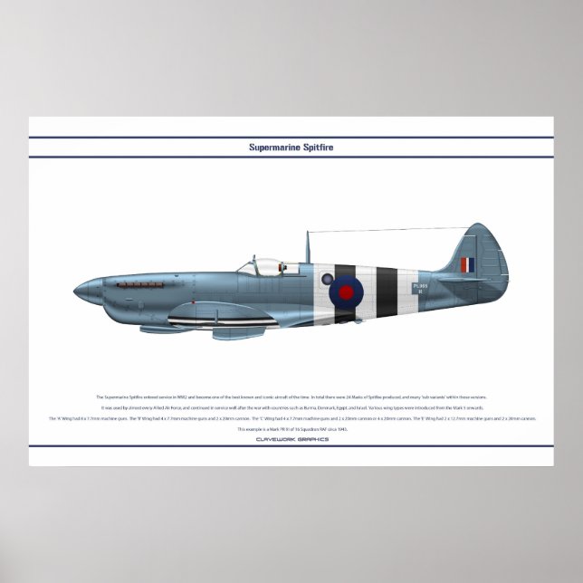 Spitfire GB 16 Sqn 2 Poster (Vorne)