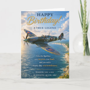 Spitfire Geburtstagskarte – Luftfahrt Geburtstagsk Karte
