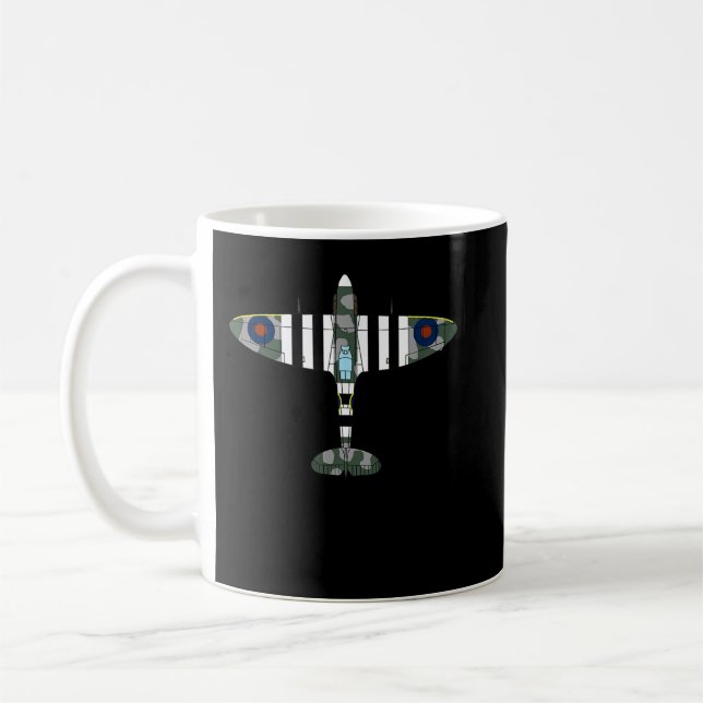 Spitfire Iconic 2. Weltkrieg Britisches Flugzeug Kaffeetasse (Links)