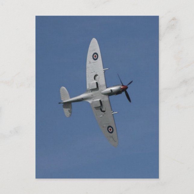 Spitfire im Flug. Postkarte (Vorderseite)