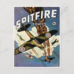 Spitfire Kampfflugzeug - Zweiter Weltkrieg Postkarte