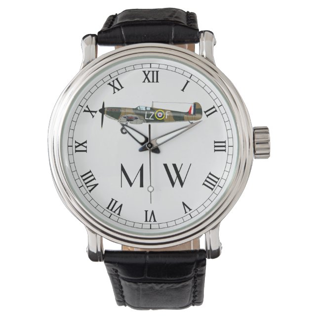 Spitfire | Mit Monogramm Überwachung Armbanduhr (Vorderseite)