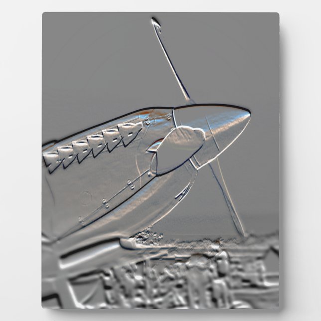 Spitfire Mk 1A Luftfahrzeug mit Prägung Fotoplatte (Vorderseite)