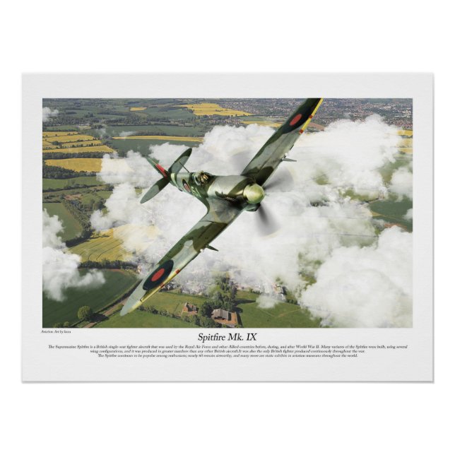 Spitfire Mk. IX Poster (Vorderseite)