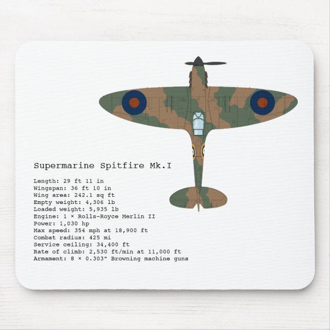 Spitfire mousepad (Vorne)
